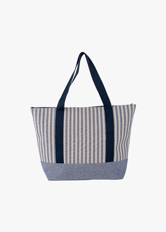 Bolso De Playa Grande Estilo Veraniego rayas azul