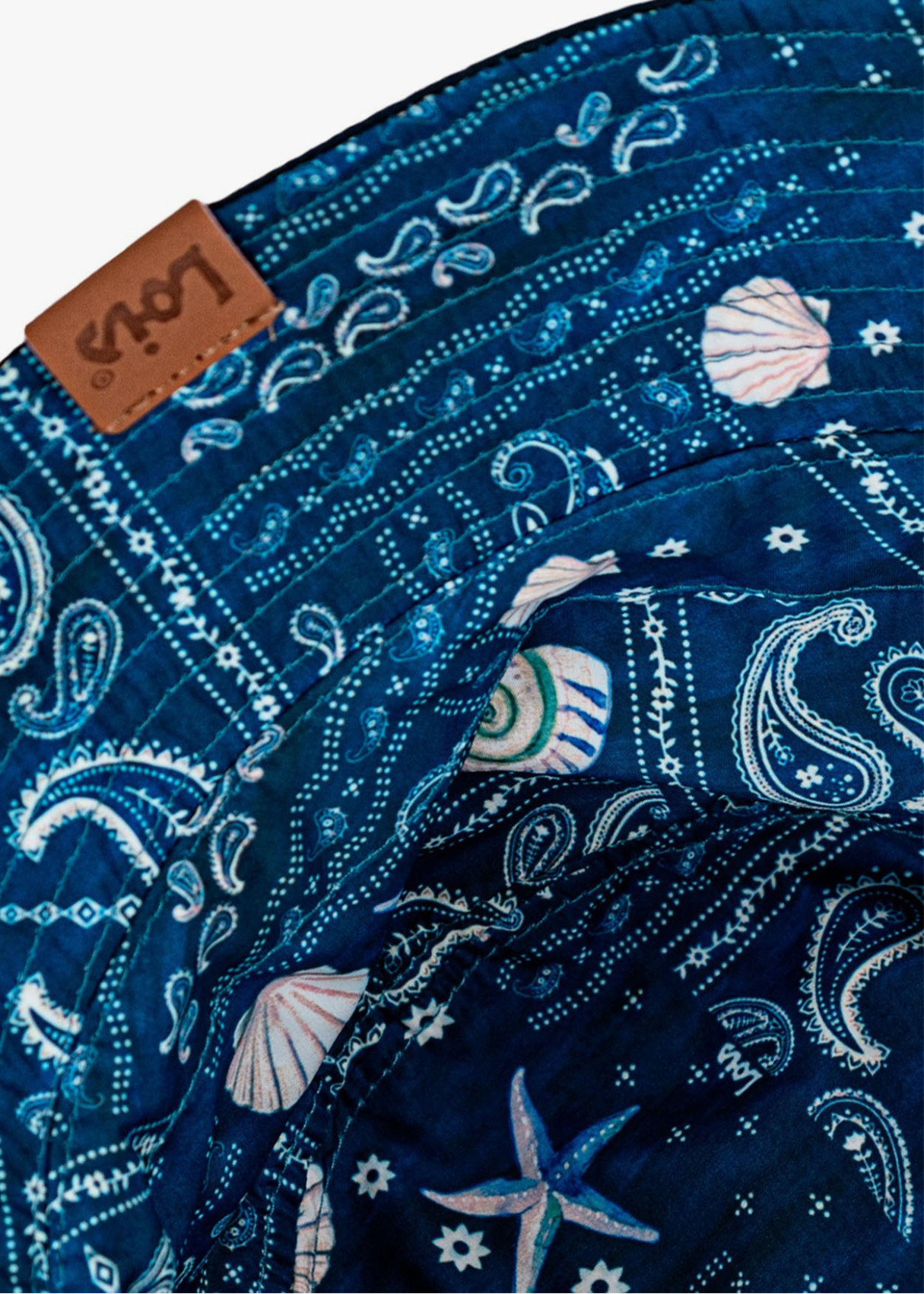 Gorro Pescador estampado azul marino