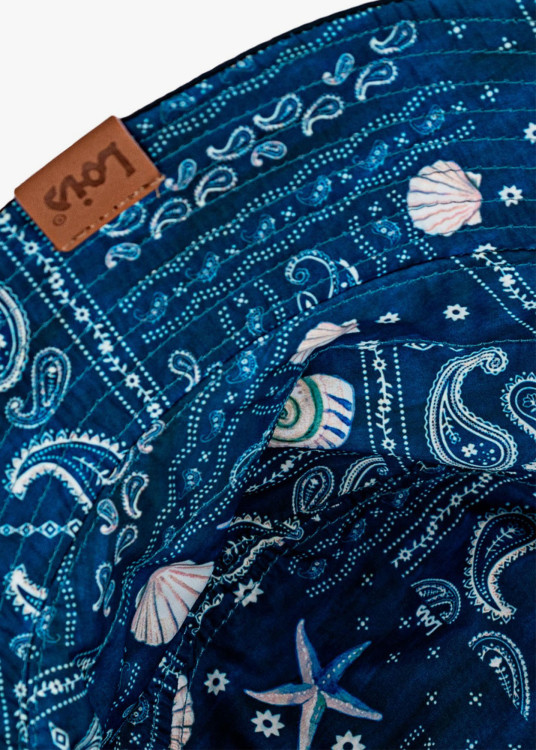 Gorro Pescador estampado azul marino