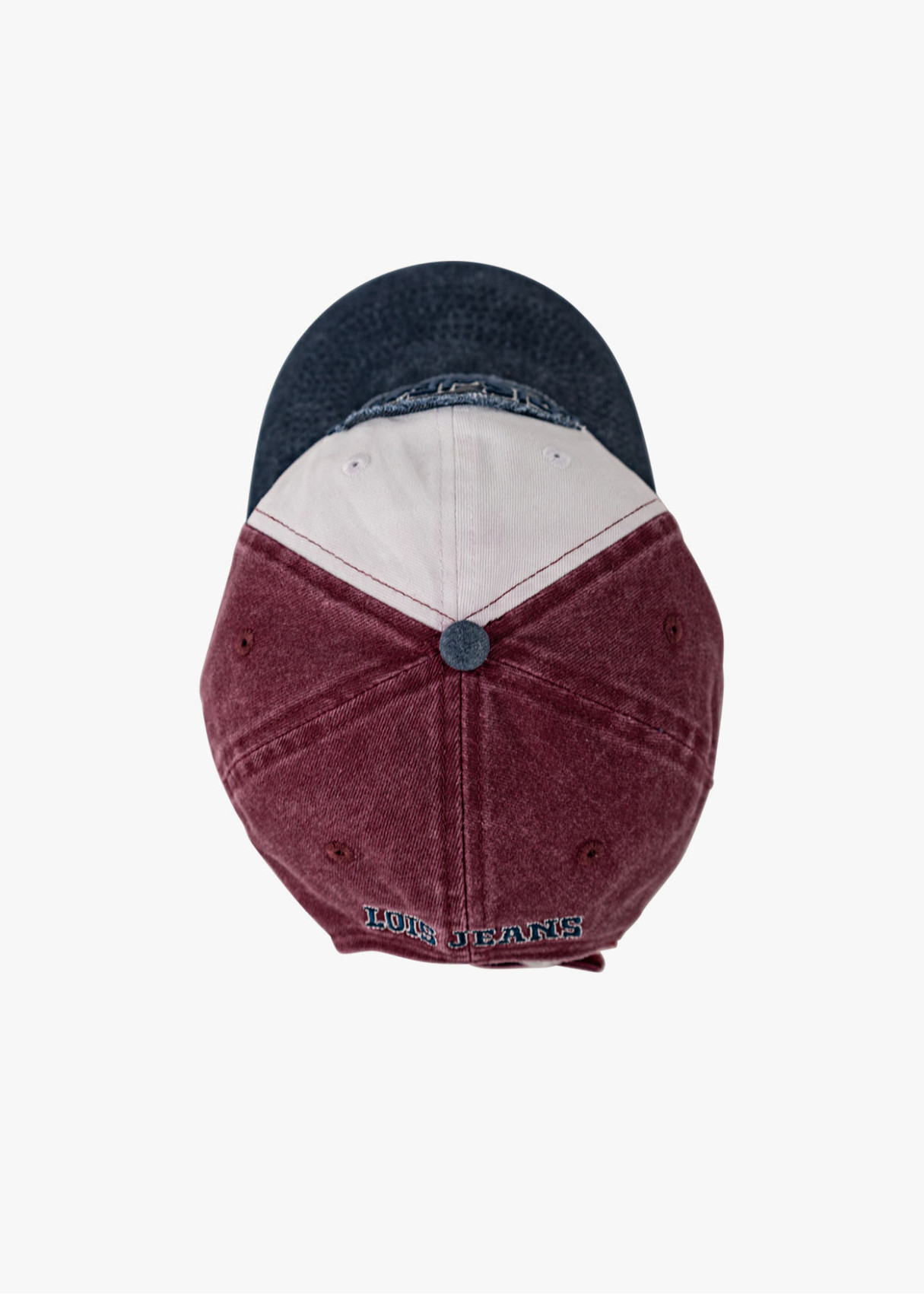 Gorra béisbol diseño vintage granate