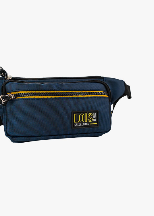 Riñonera Urbana Compacta múltiples compartimentos azul marino