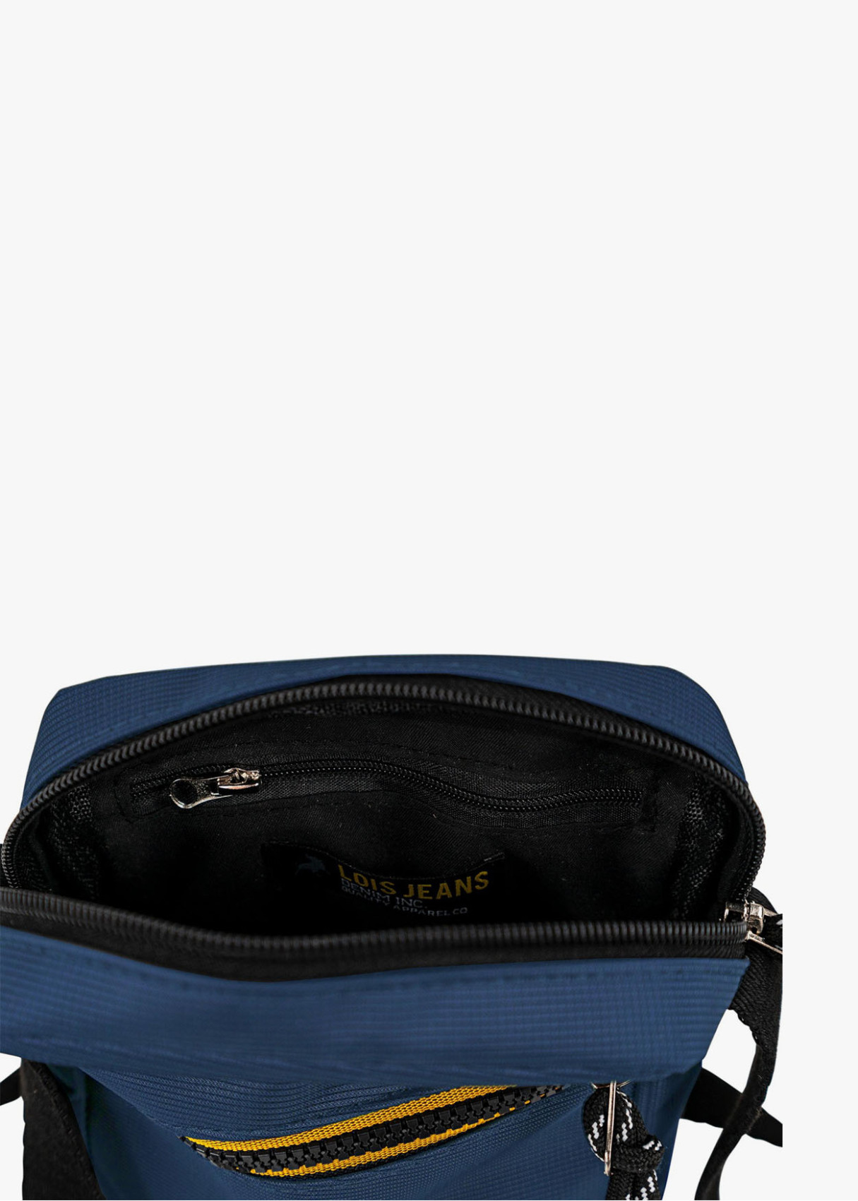 Bolso bandolera cremallera delantera azul