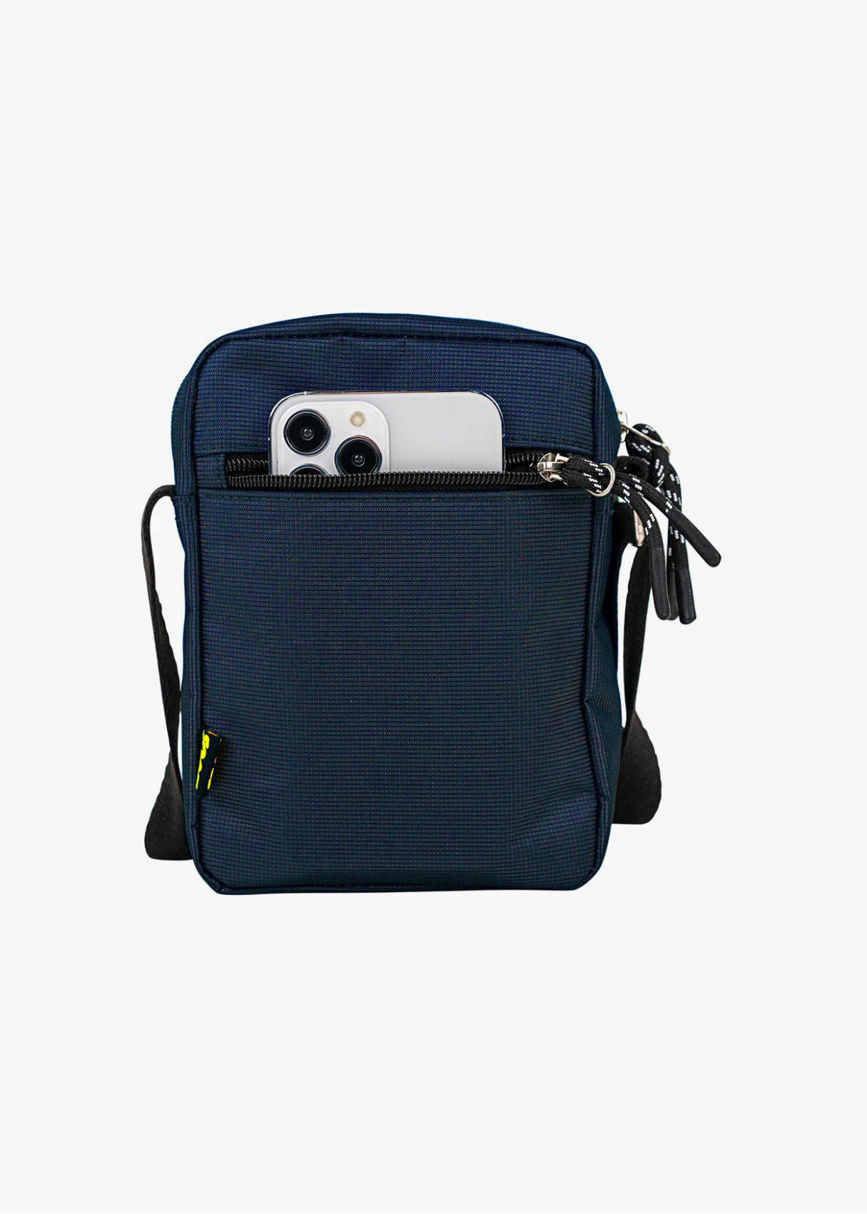 Bolso bandolera cremallera delantera azul