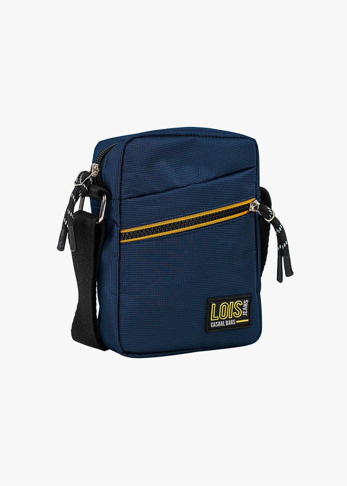 Bolso bandolera cremallera delantera azul