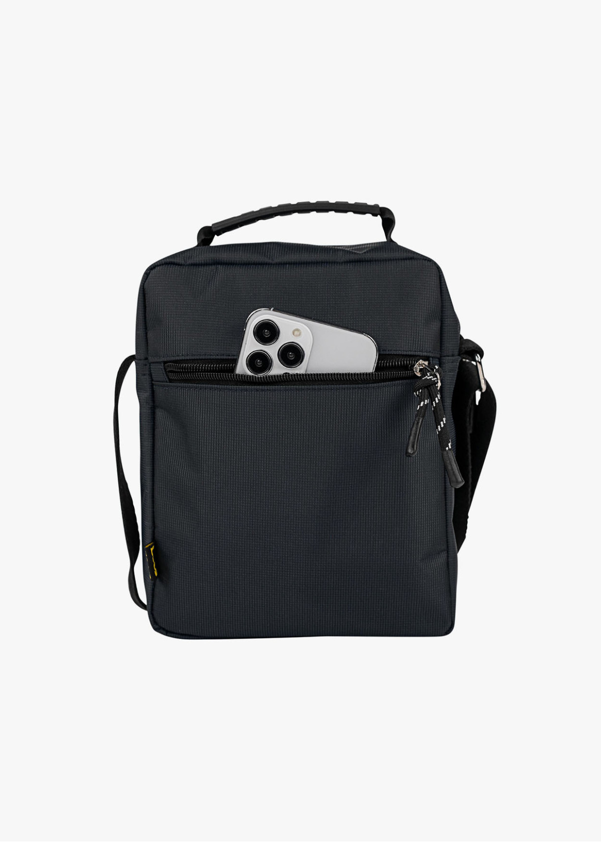 Bolso bandolera urbano múltiples compartimentos negro