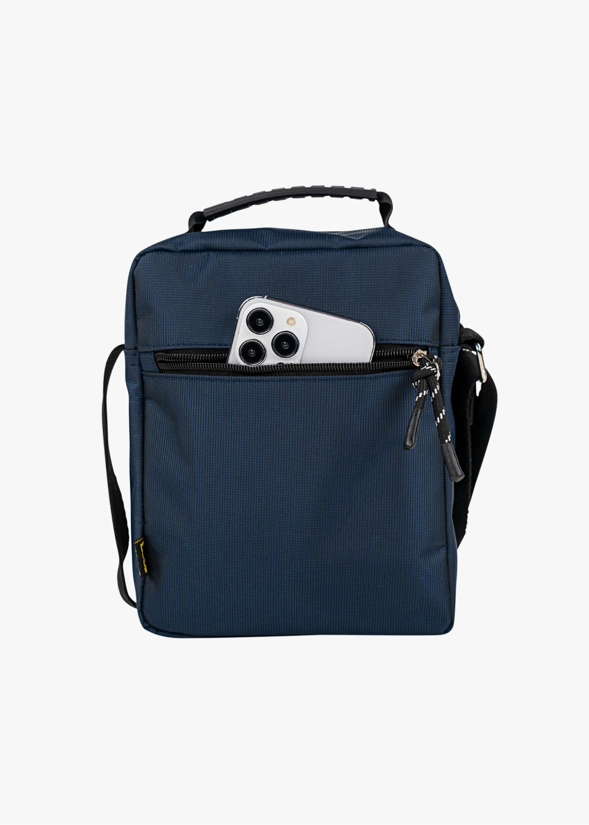 Bolso bandolera urbano múltiples compartimentos azul marino
