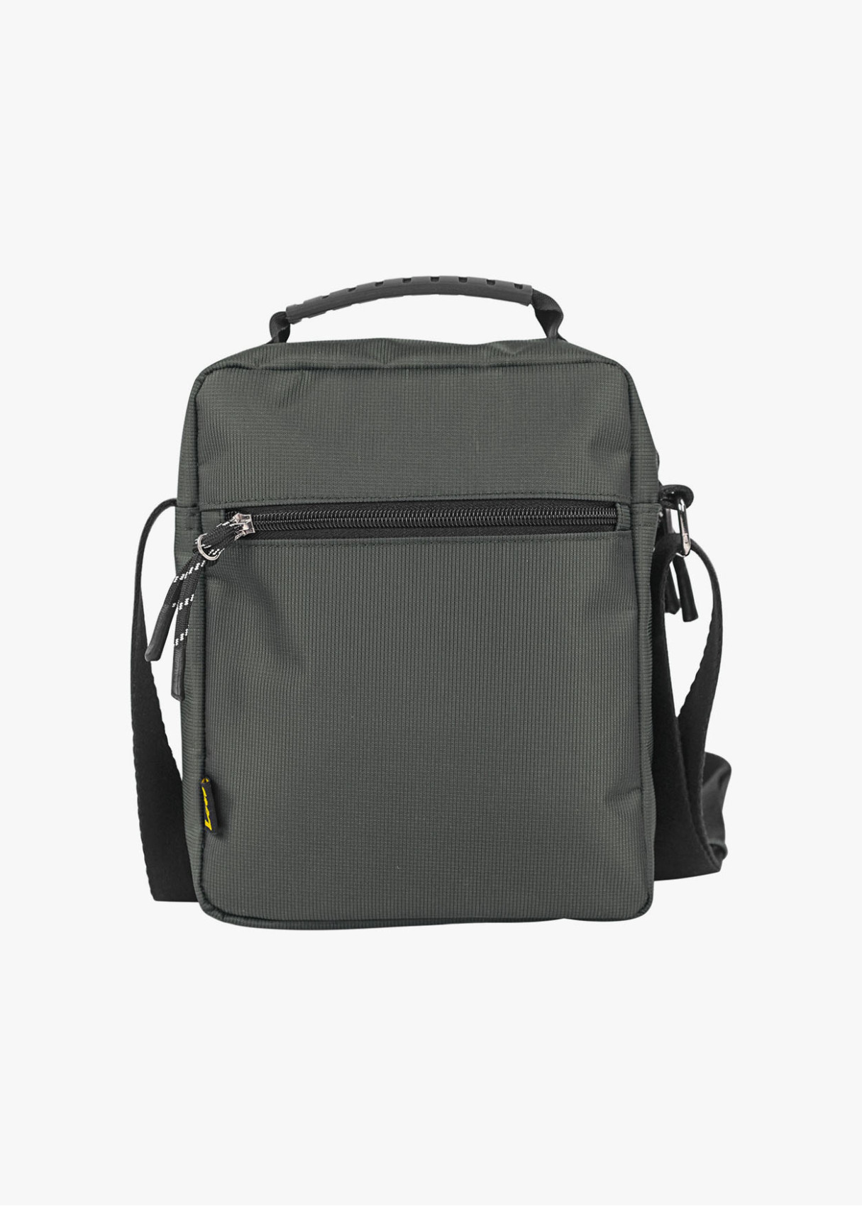 Bandolera urbana múltiples compartimentos gris oscuro