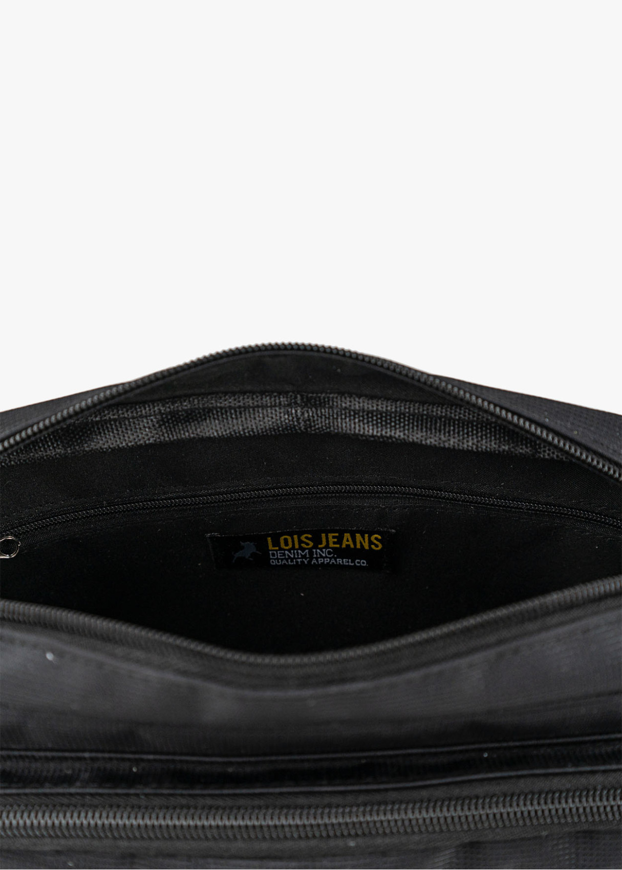 Bandolera casual doble compartimento negro