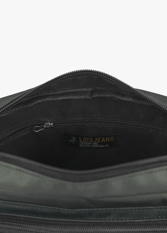 Bandolera casual doble compartimento gris oscuro