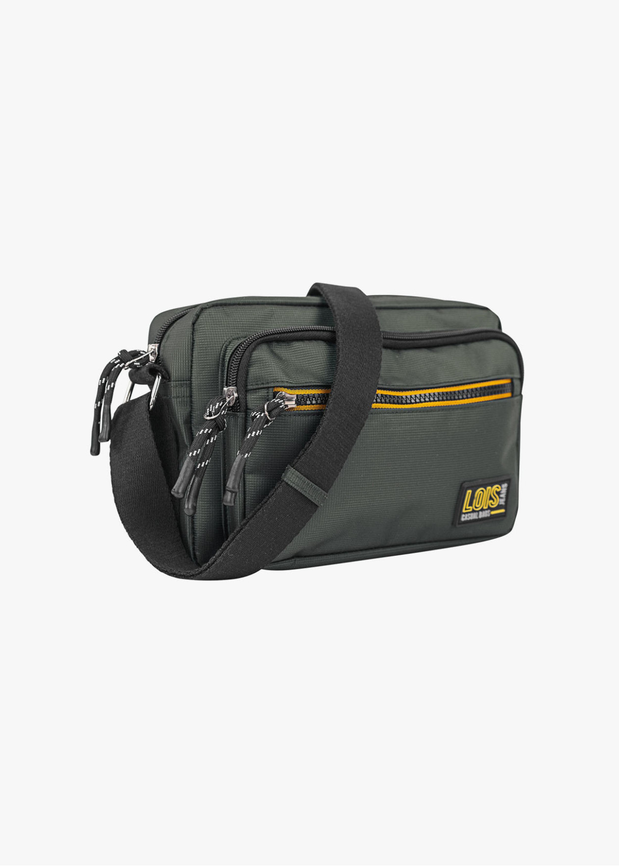 Bandolera casual doble compartimento gris