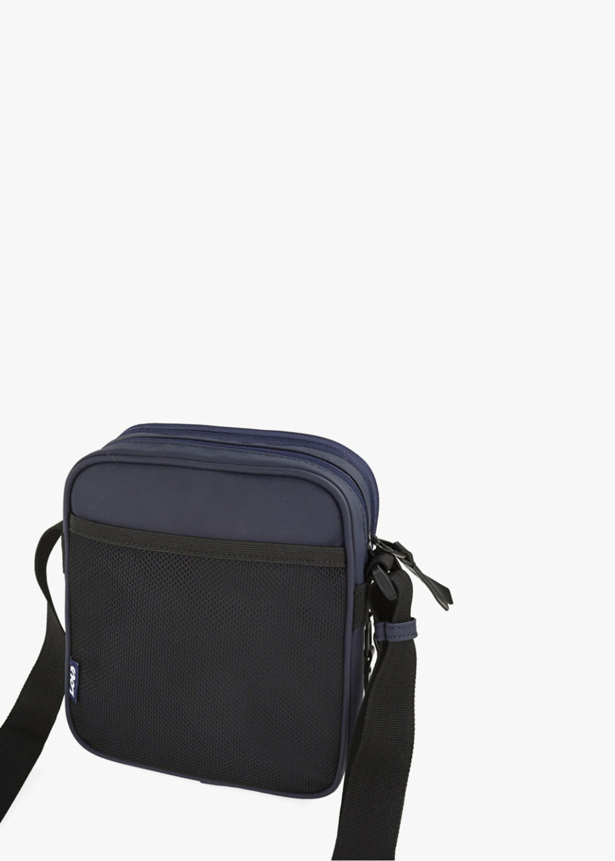 Bandolera ajustable con multiples compartimentos azul
