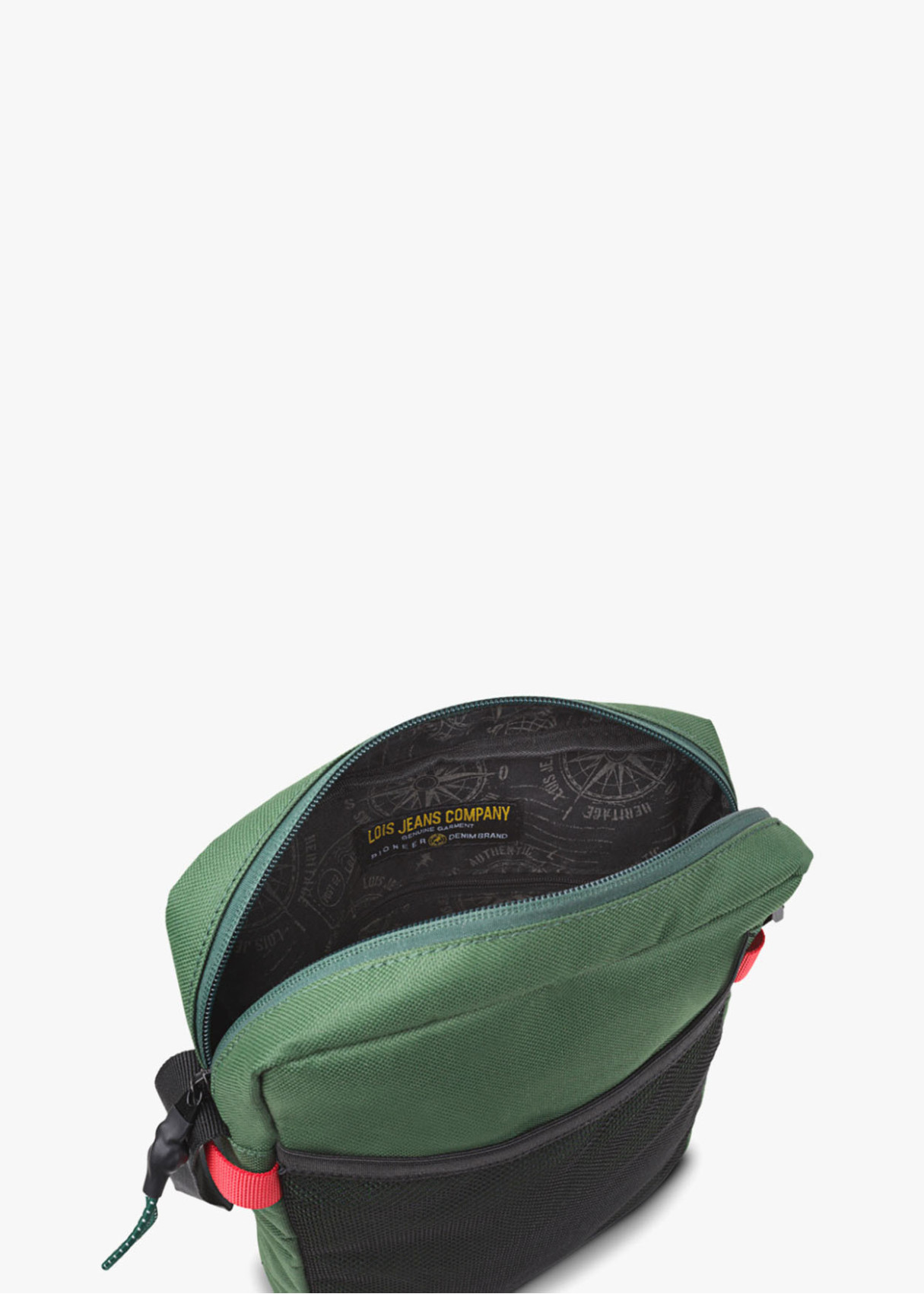 Bandolera con Asa Ajustable y Cierre Cremallera Verde