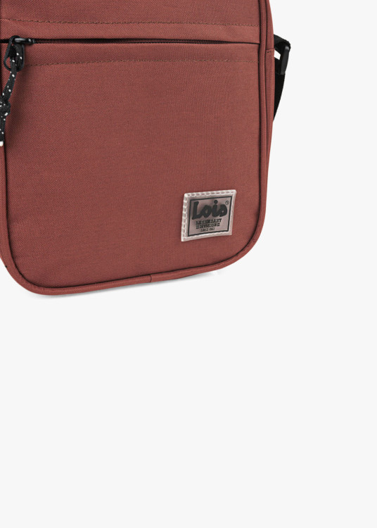 Bolso con Bandolera Ajustable y Bolsillo Exterior Teja