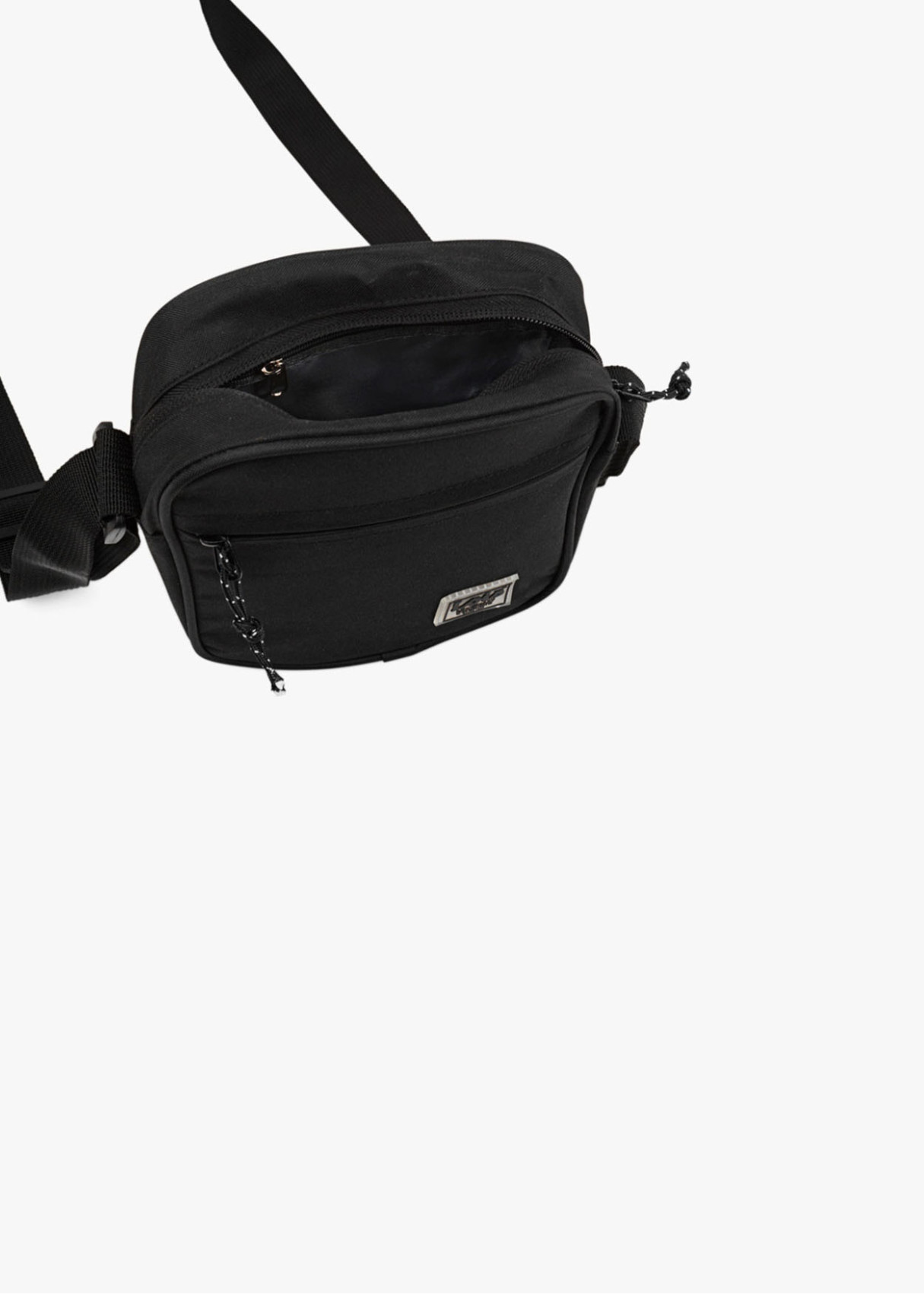 Bolso con Bandolera Ajustable y Bolsillo Exterior Negro