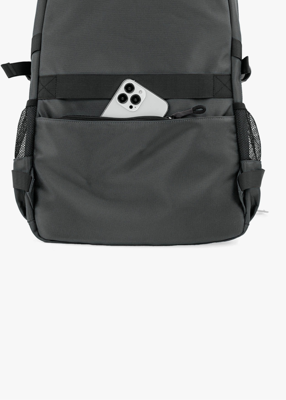 Mochila casual cierre de clip negro