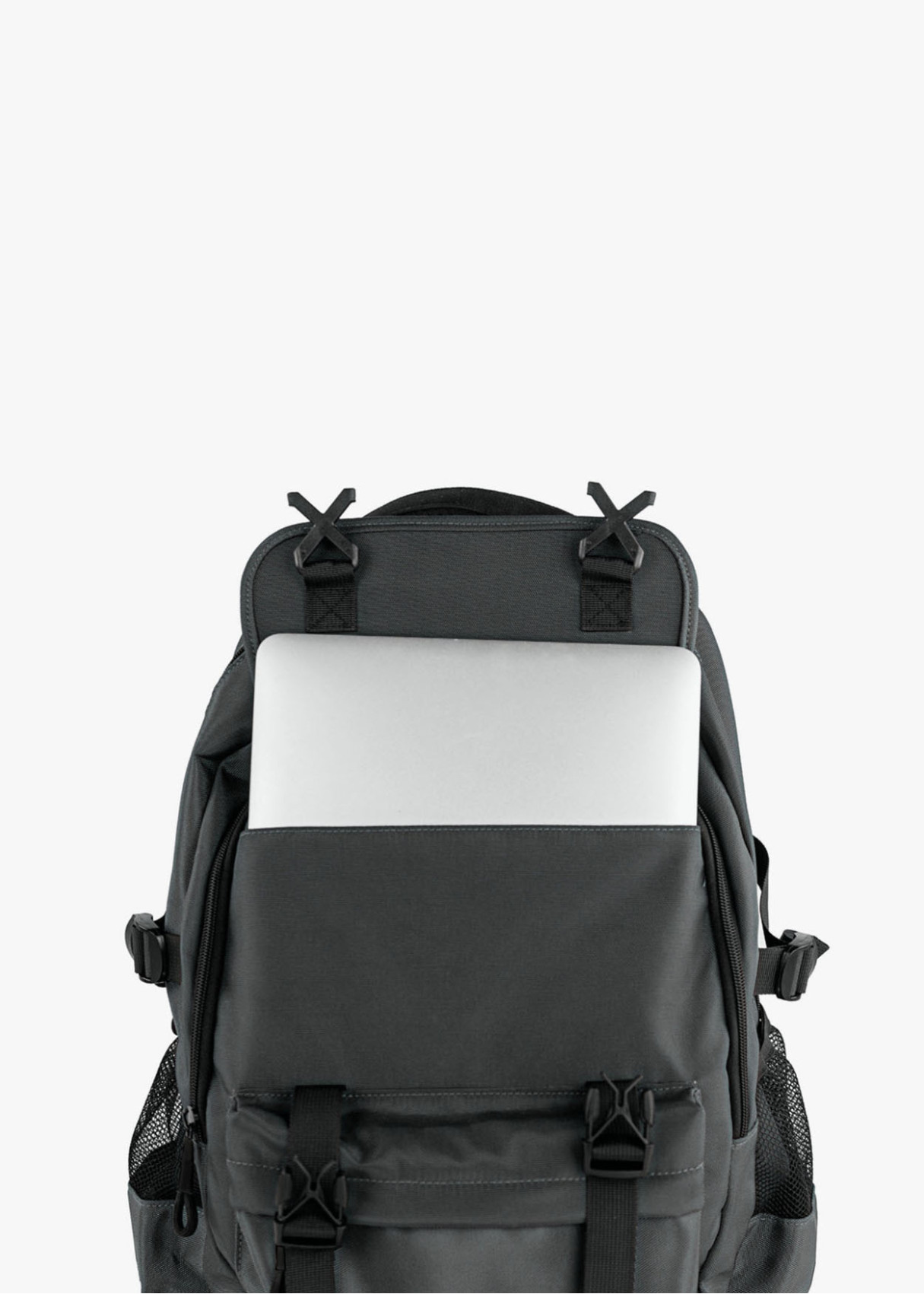 Mochila casual cierre de clip negro