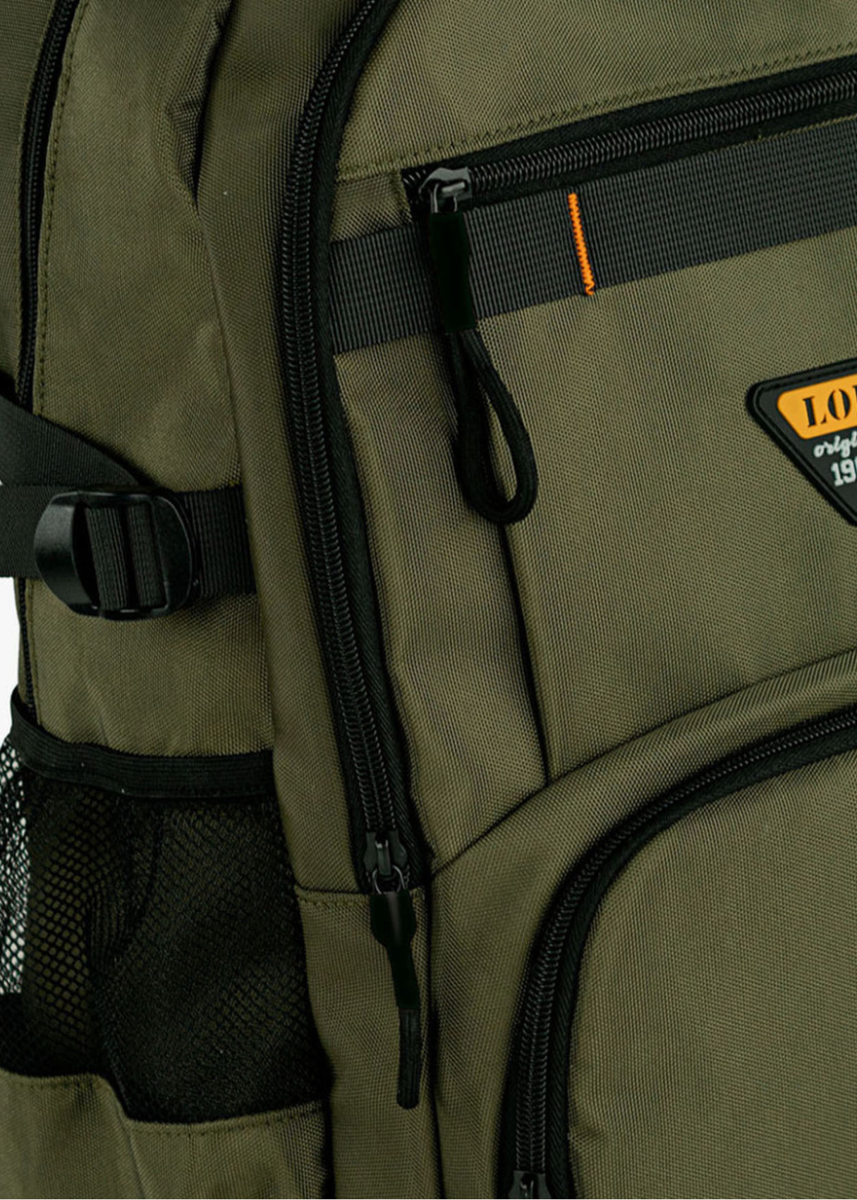 Mochila casual multifuncional bolsillos caqui