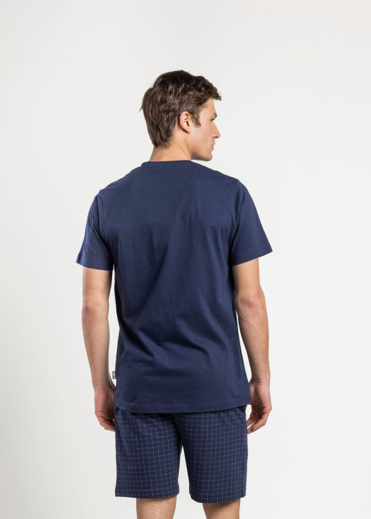 Pijama Manga Corta Driver azul