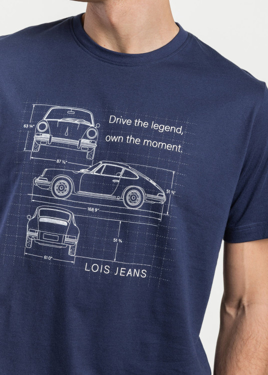 Pijama Manga Corta Driver azul marino