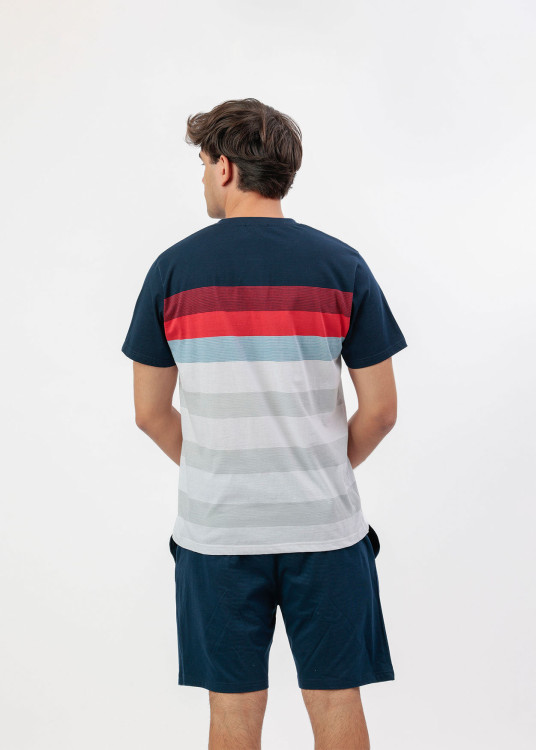 Pijama Manga Corta Edge azul