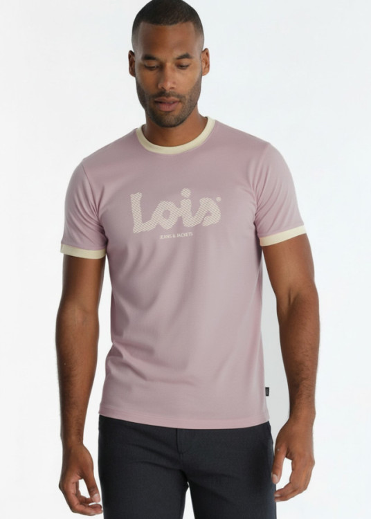 Camiseta Logotipo Tipográfico Color Rosa