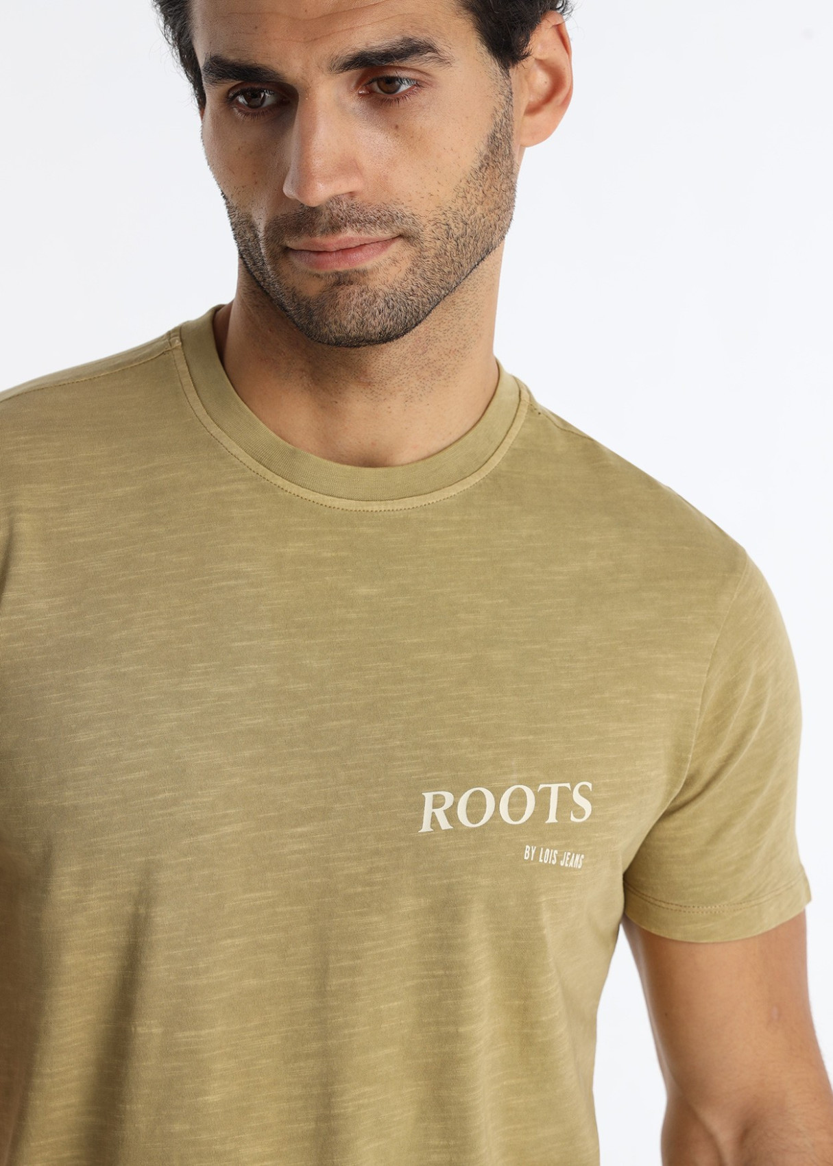 Camiseta Gráfica Diseño Raíces Espalda Verde