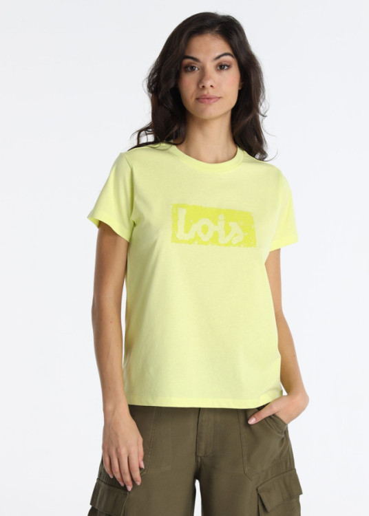 Camiseta Básica Algodón Logotipo Brand Verde