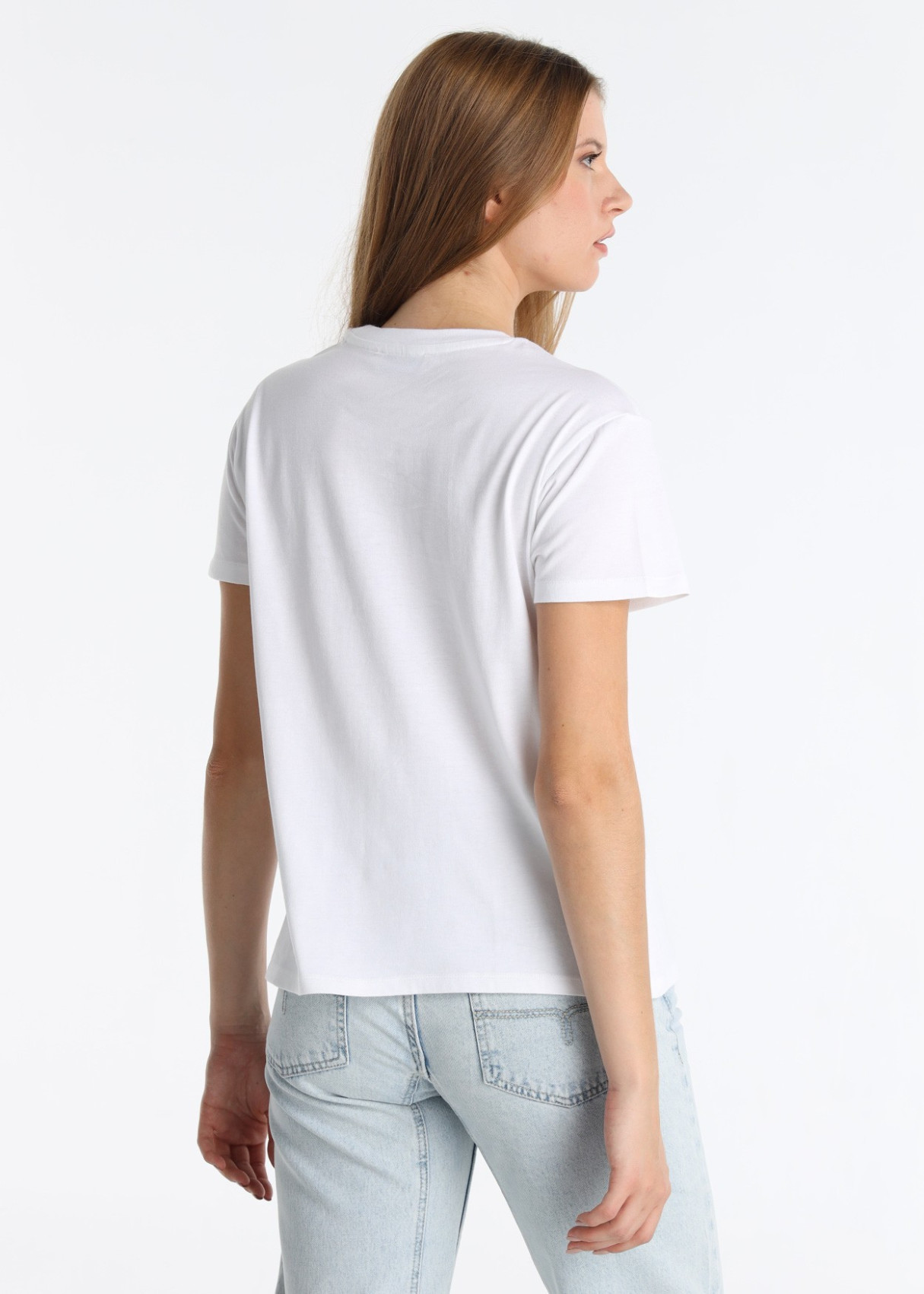 Camiseta Blanca Bordado Especial Detalle Tull Blanco