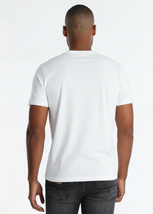 Camiseta Gráfica American Live Sobre Blanco