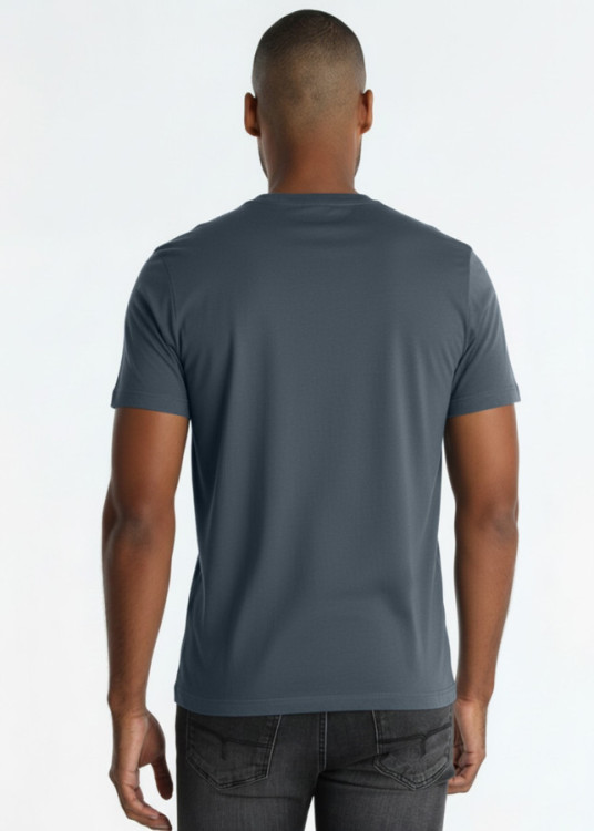 Camiseta Gráfica American Live Sobre Azul