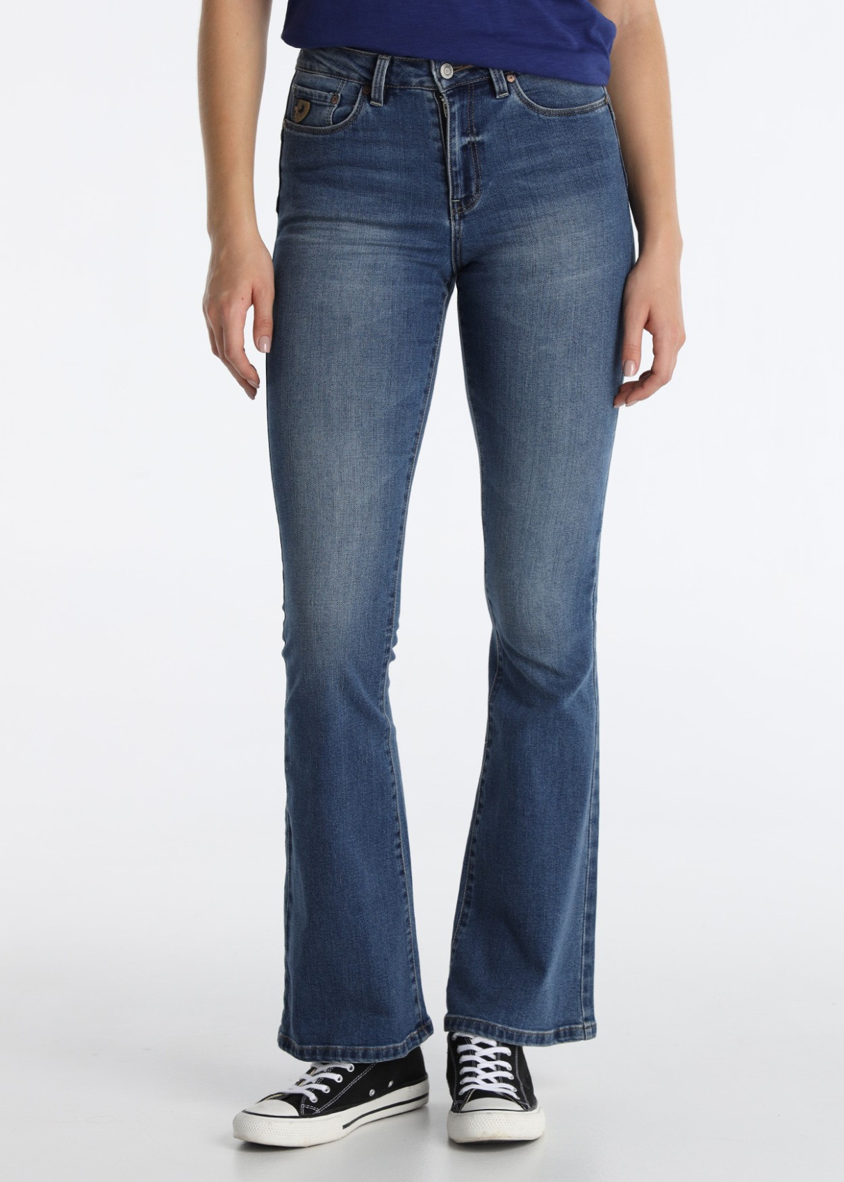Jeans Flare Push Up Inteligente Tecnología Trutemp Azul