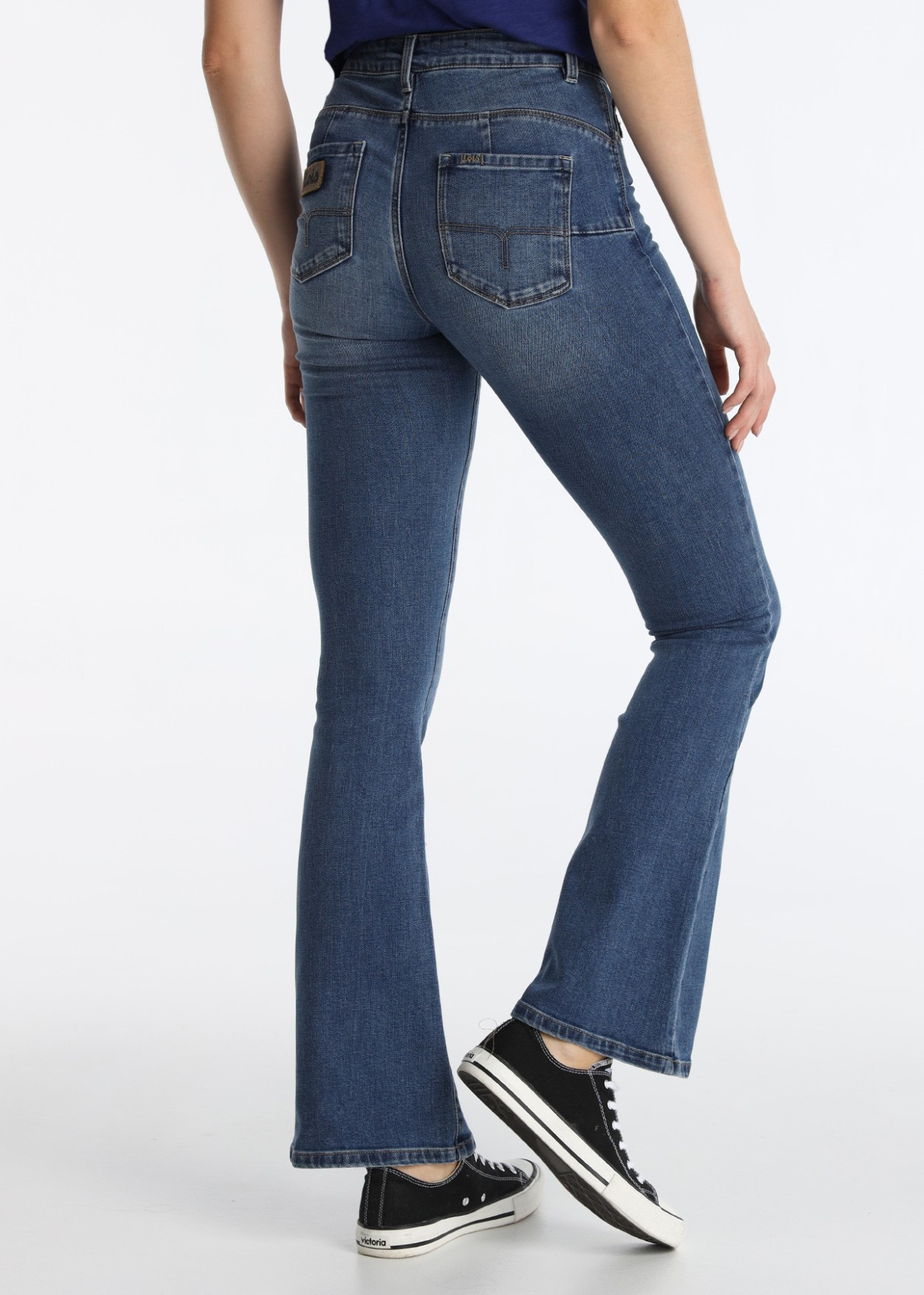 Jeans Flare Push Up Inteligente Tecnología Trutemp Azul