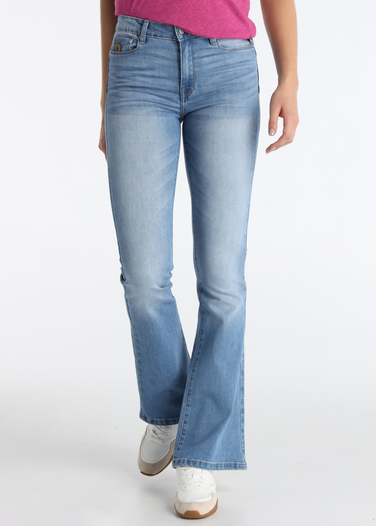 Jeans Flare Push Up Tejido Repreve Azul