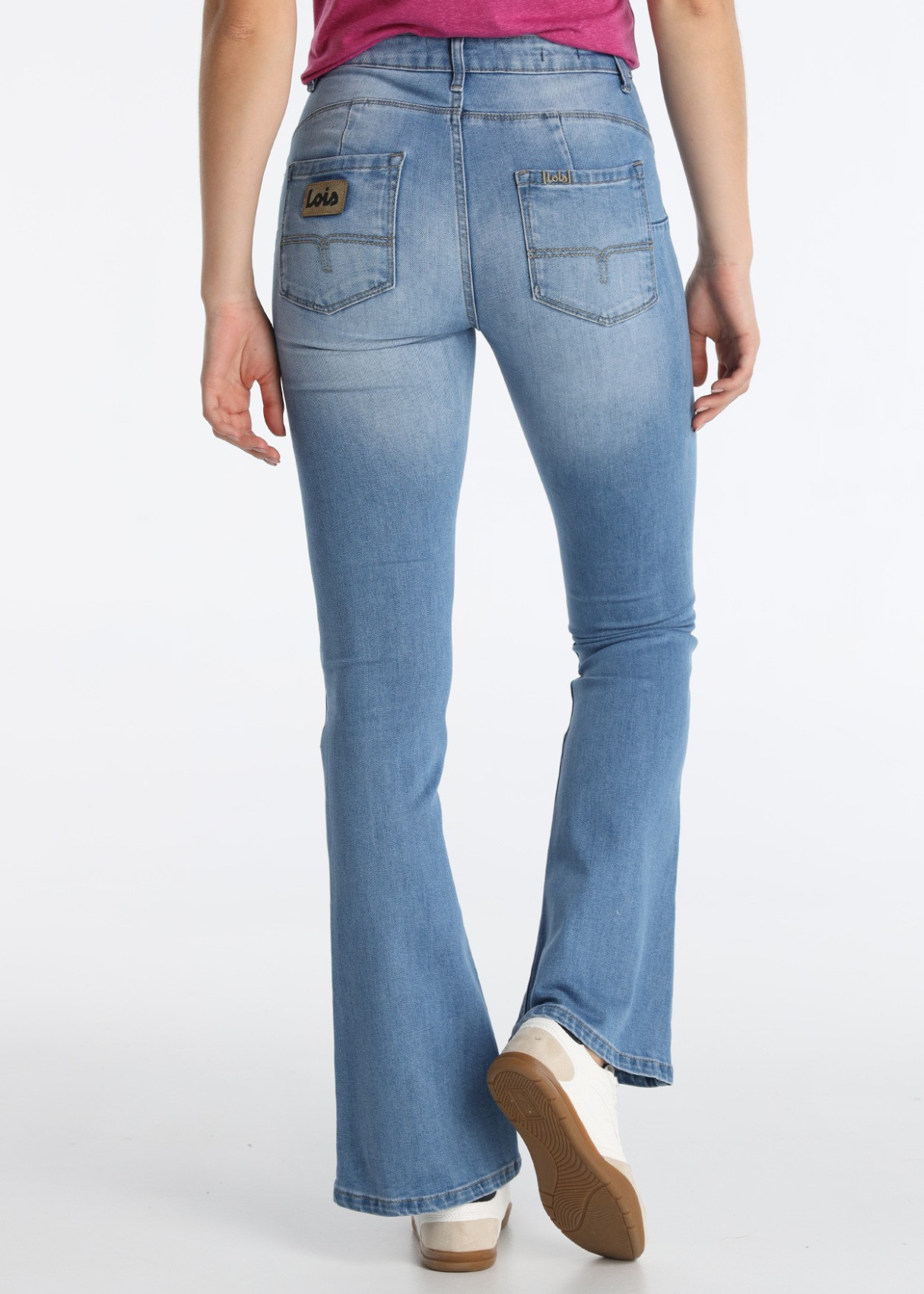 Jeans Flare Push Up Tejido Repreve Azul