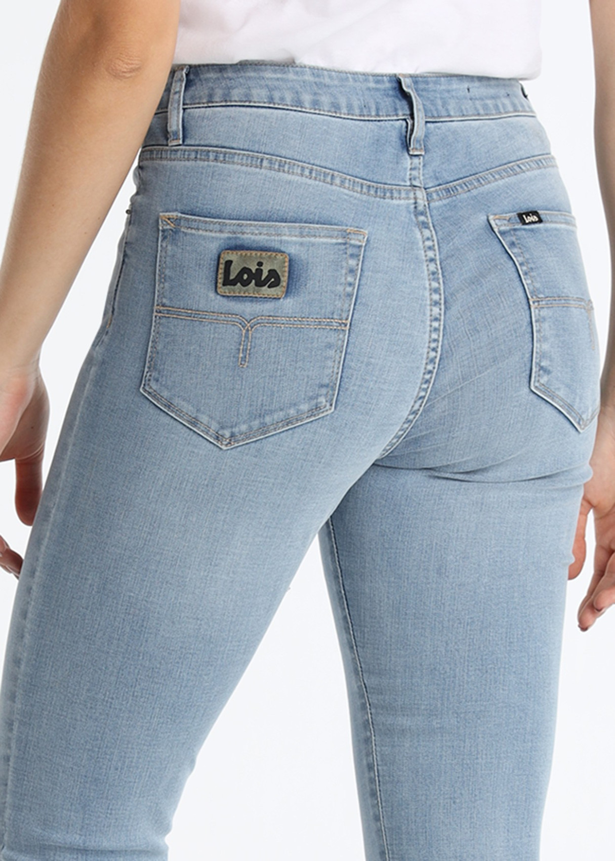 Jeans Skinny Ankle Mezcla Tencel Azul