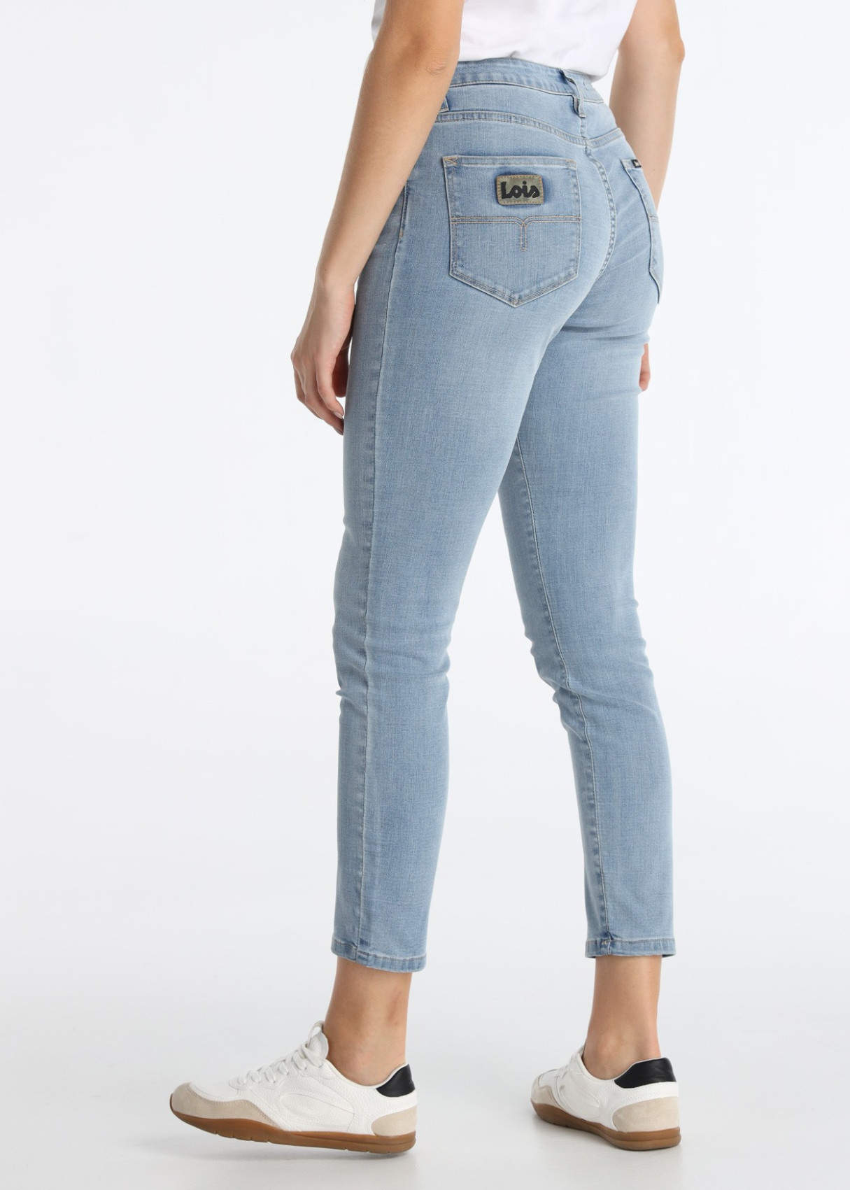 Jeans Skinny Ankle Mezcla Tencel Azul