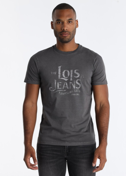 Camiseta Con American Live Sobre Gris