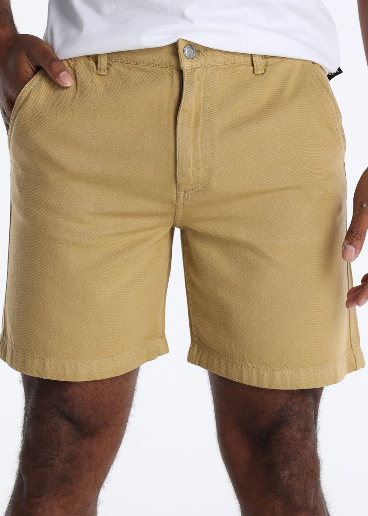 Bermuda De Algodón Con Cintura Elástica En Marrón