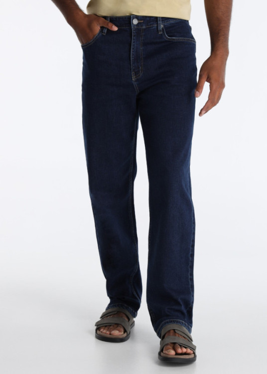 Vaqueros Baggy Estilo Relajado Lavado Oscuro Urbano Azul