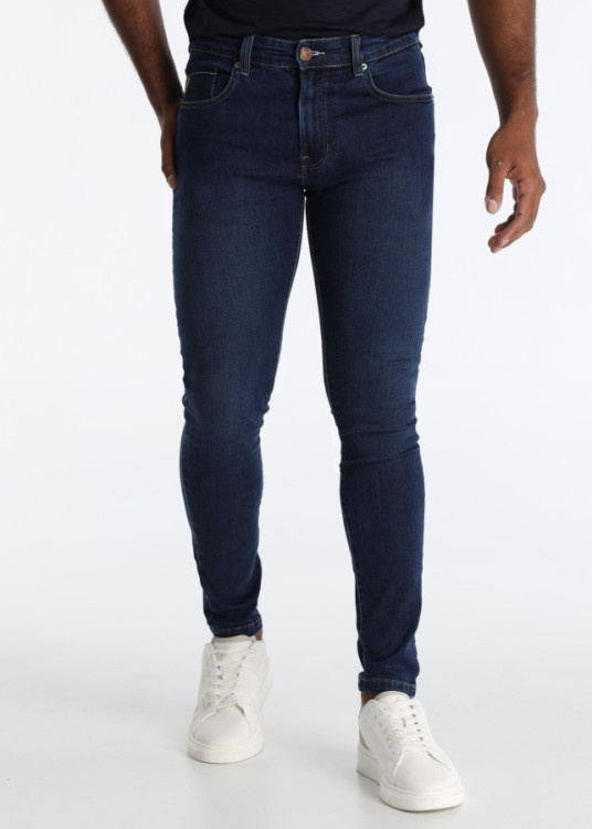 Vaqueros Skinny Ultra Ajustado Mezcla Algodón Tencel Azul