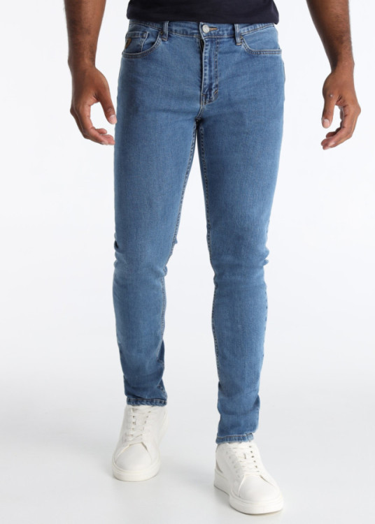 Vaqueros Slim Fit Ajustado Lavado Light Blue Vintage Azul