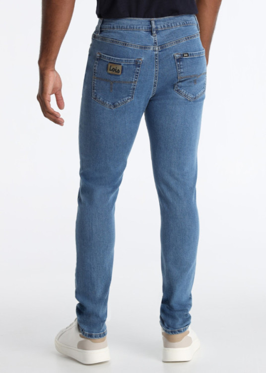 Vaqueros Slim Fit Ajustado Lavado Light Blue Vintage Azul
