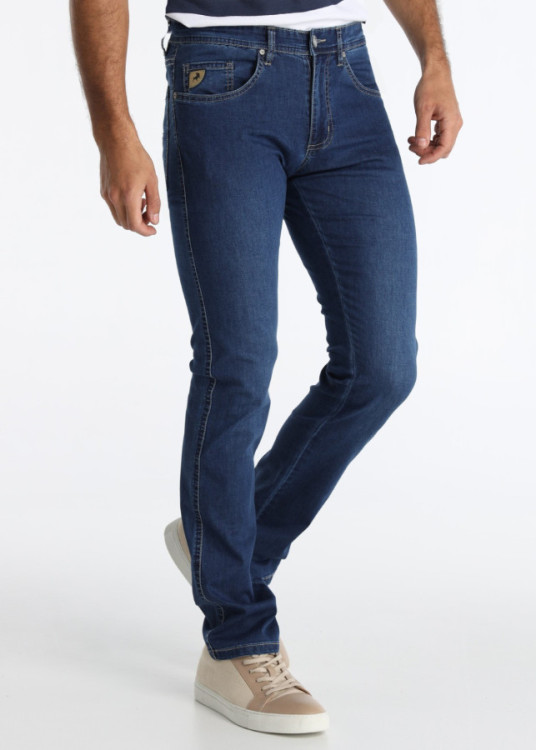 Vaqueros Straight Elástico Azul