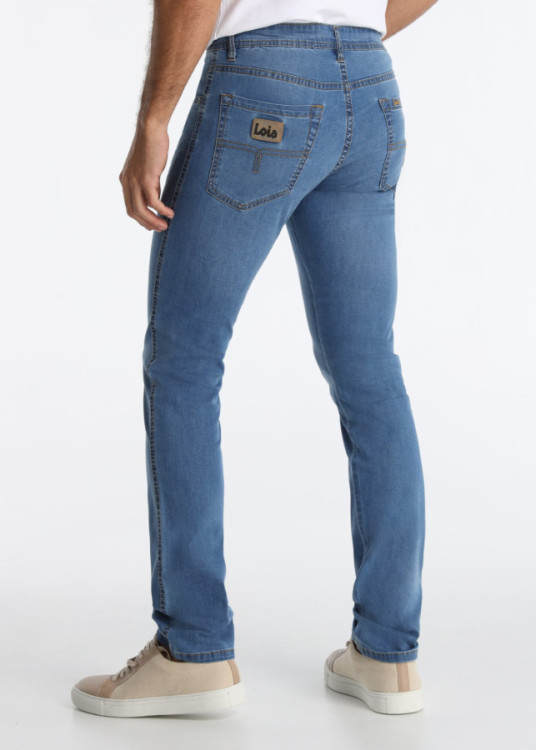 Vaqueros Straight Elástico Lavado Azul