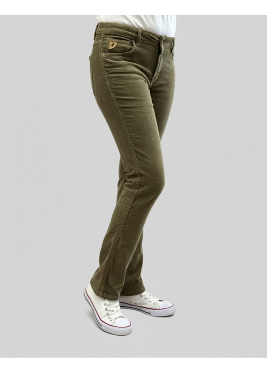 Pantalón straight verde