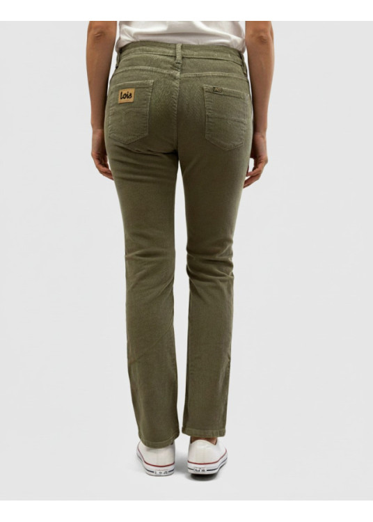 Pantalón straight verde