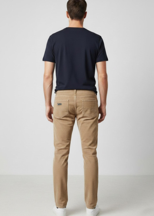 Pantalón Pana tiro medio regular fit marrón