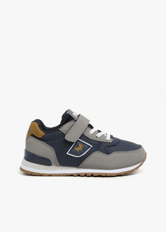 Sneakers Runing Cierre velcro Y Elástico azul