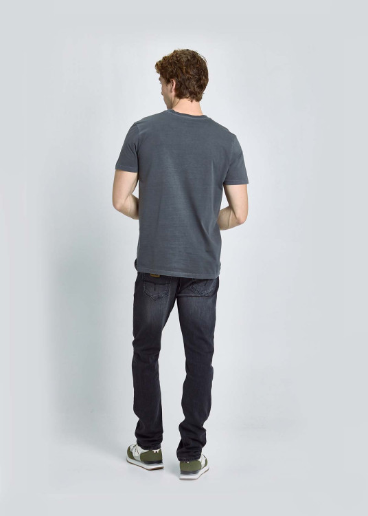 Camiseta Con American Live Sobre Gris