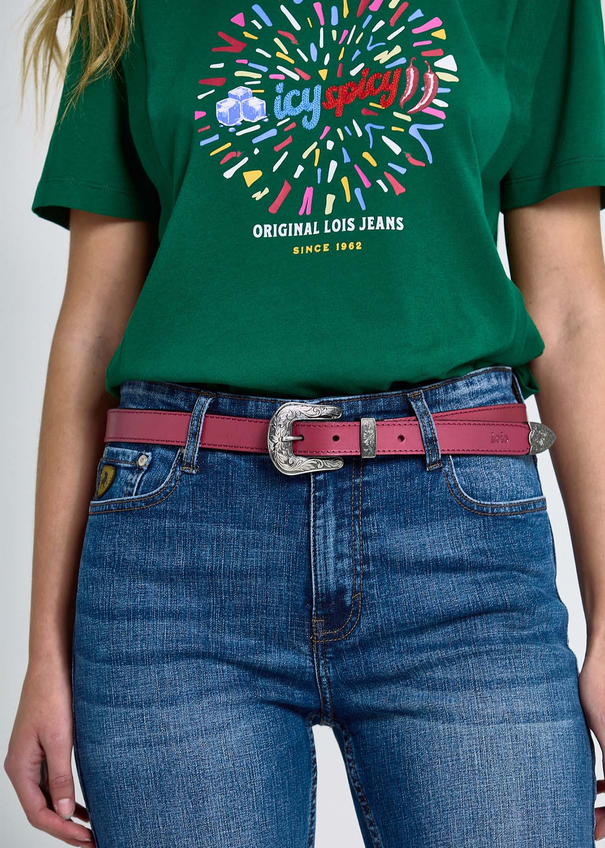 Camiseta Jaretas Decorativas Gráfica Frontal Verde